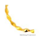 Collier Welle echt Silber vergoldet matt/Glanz 45cm