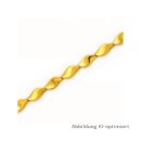 Armband Welle echt Silber vergoldet matt/Glanz 19cm