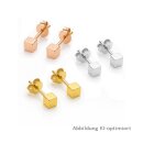 Sterling Silber 925 Würfel-Ohrstecker –...