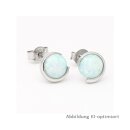 Sterling Silber 925 Ohrstecker mit synthetischem Opal...