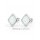 Sterling Silber 925 Ohrstecker mit synthetischem Opal – Rautenförmige Eleganz
