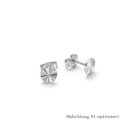 Runde Silberohrstecker 925 mattiert mit Brillantschliff...