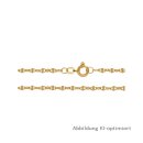 Armband Gold 333 | Fantasiekette poliert, 19 cm, 2mm Breite