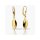Ohrhänger 333 Gold poliert mit Bügelverschluss, ca. 35x8 mm