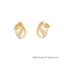 Ohrstecker 333 Gold matt/poliert mit Citrin &...