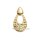 Gleiter-Anhänger 333 Gold poliert mit beweglichem Tropfen & Brillantschliffmuster, ca. 21x11 mm