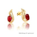 Ohrstecker aus 333er Gold mit Rubin & Zirkonia...