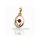 Bicolor-Anhänger aus 333 Gold mit Rubin & Zirkonia – Eleganz in zweifarbiger Harmonie