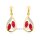 Hängende Ohrstecker aus Gold 585 mit Rubin & Diamanten (0,02 ct.)