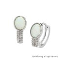 Klappcreolen aus Sterling Silber 925 mit synthetischem...