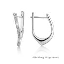 Klappcreolen aus Sterling Silber 925 mit Zirkonia –...
