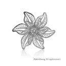Anstecknadel Brosche Blüte echt Silber 925...
