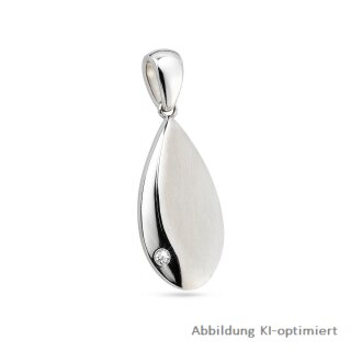 Anhänger Silber 925 matt/poliert rhodiniert mit Zirkonia