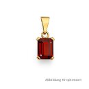 Anhänger Gold 333 mit rubinrotem Synthese-Korund