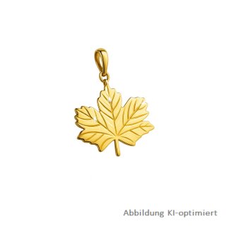Anhänger Blattmotiv Gold 333 poliert – stilvoll & elegant