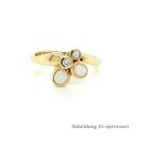 Brillantring mit Opal , Diamant 0,07TW/Si ,585 Gelbgold, poliert, Ringweite 57