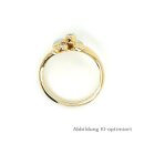 Brillantring mit Opal , Diamant 0,07TW/Si ,585 Gelbgold, poliert, Ringweite 57