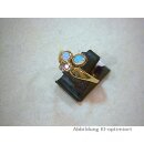 Brillantring mit Opal , Diamant 0,07TW/Si ,585 Gelbgold, poliert, Ringweite 57