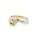 Brillantring Damenring 2x Diamant echt Gold 585 gelb/weiß Ringweite 57