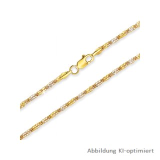 CrisCross Kette 585/zweifarbig Gelb/Weiß – ca. 52 cm