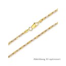CrisCross Kette 585/zweifarbig Gelb/Weiß –...