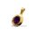 Anhänger mit Amethyst – oval facettiert, 333er Gold poliert