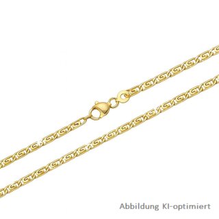 S-Panzerkette aus 333 Gold – poliert mit Karabinerverschluss 42cm