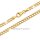 Flachpanzerkette aus massivem 333er Gold – locker gearbeitet & elegant poliert - 51cm