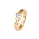 Damenring Rotgold 375 mit Zirkonia – Zweifarbig...
