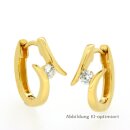 Vergoldete Scharniercreolen mit Zirkonia – Eleganz...