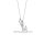 Bering Anhänger + Kette Edelstahl Kristall Rentier Herz 45cm