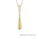 Bering Kette + Anhänger Edelstahl verg. Tropfen Kristall 45+5cm 454-27-500