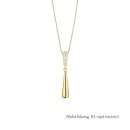 Bering Kette + Anhänger Edelstahl verg. Tropfen Kristall 45+5cm 454-27-500