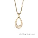 Bering Kette + Anhänger Edelstahl verg. Kristall oval 45+5cm 457-27-500