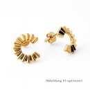 Elegante Ohrstecker aus poliertem Gold 375 –...