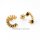 Elegante Ohrstecker aus poliertem Gold 375 – Fächerdesign, ca. 11×10 mm