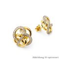 Elegante Gold 375 Ohrstecker mit funkelnden Zirkonia...