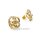 Elegante Gold 375 Ohrstecker mit funkelnden Zirkonia – rhodinierte Akzente, 13×14 mm