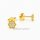 Florale Ohrstecker aus 375 Gold mit 0,105 ct lab-grown Diamanten (G/VS)