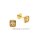 Quadratische Ohrstecker aus 375 Gold mit Lab-Grown Diamanten (0,071 ct G/VS)