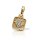 Zarter Quadrat-Anhänger aus 375 Gold mit Lab-Grown Diamanten (0,065 ct G/VS)