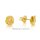 Elegante Blumen-Ohrstecker aus 375 Gold mit lab grown Diamanten (0,02 ct G/VS, matt/glanz)