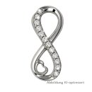 Eleganter Gleiter-Anhänger Infinity aus rhodiniertem...
