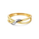 Eleganter Ring aus Gold 375 mit rhodinierter Veredelung...