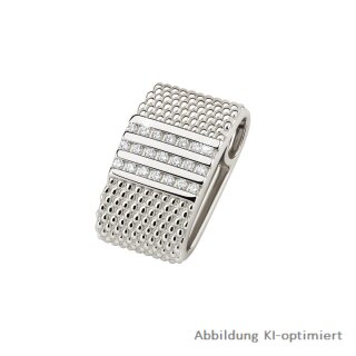 Eleganter Gleiter-Anhänger aus 925er Silber – Rhodiniert, poliert & mit funkelnden Zirkonia