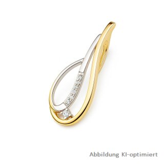 Bicolor Gleiter-Anhänger aus 585er Gold mit Brillanten – 0,053 ct G/Si