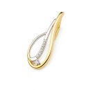 Bicolor Gleiter-Anhänger aus 585er Gold mit...