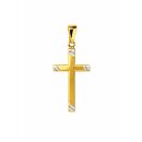 Kreuzanhänger aus 333er Gold – mattiert,...