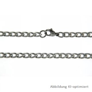 Panzerkette Edelstahl poliert – ca. 55 cm | 4,6 mm – robuste Edelstahlkette mit stabilem Karabiner