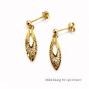 Elegante Ohrstecker mit filigranem Pendel aus 333 Gold...